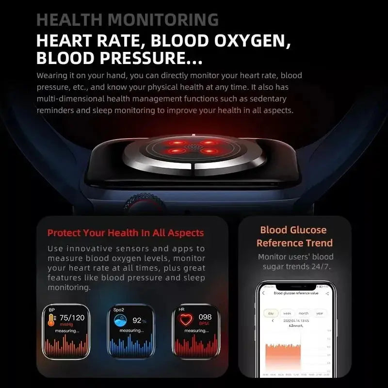 NEW Smart Watch 9 NFC BT Call Heart Rate Sport Fitness Waterproof Amoled Screen Wireless Charging 450 Mah Men watch