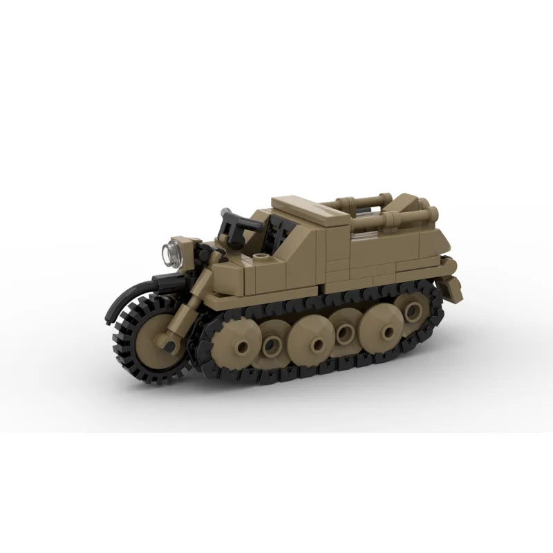 Ww2 Bricks Military Soldier Action Figures Tracked Motorcycle Vehicle Travel Moc Assemble Building Blocks Kids Toys Friend Gift
