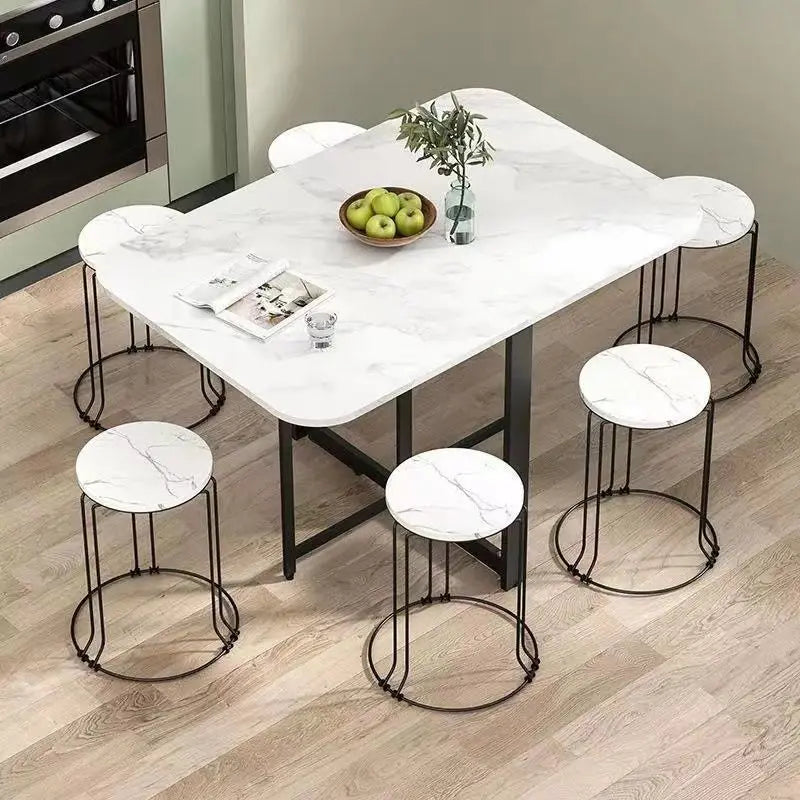 Folding Dining Table Modern Small Apartment Table Hallway Balcony Organizer Entryway