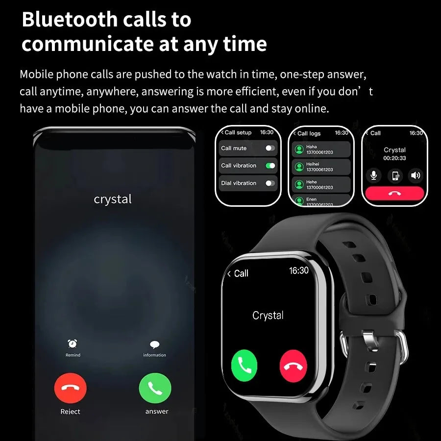NEW Smart Watch 9 NFC BT Call Heart Rate Sport Fitness Waterproof Amoled Screen Wireless Charging 450 Mah Men watch