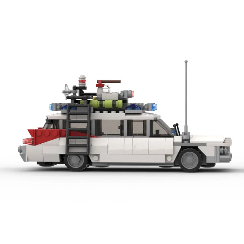 MOC Ideas 10274 For Cadillaced Movie ECTO-1 Technical Ghost Car Set Model Building Blocks Kid Toys Christmas Gift