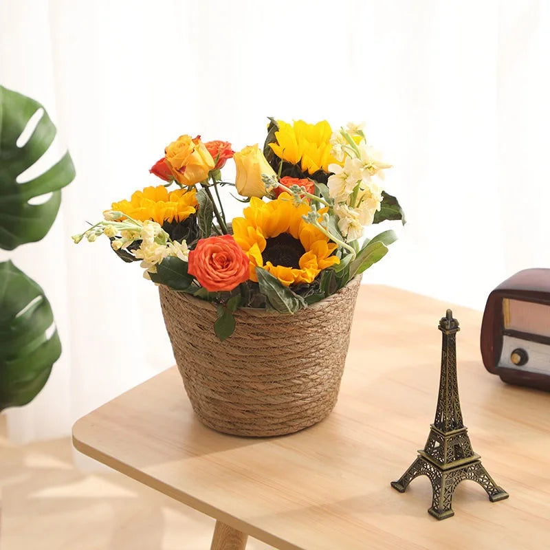 Plant Pots Seagrass Basket Planter Handmade Storage For Garden