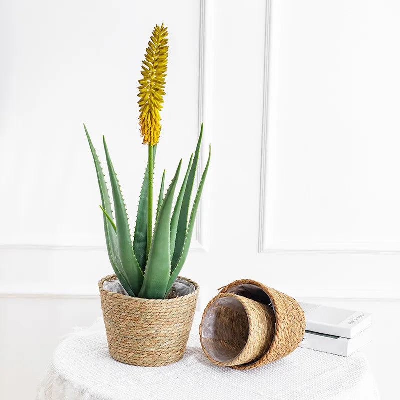 Weaving Flower Plant Pot Plant Pots Seagrass Basket Straw Basket Planter Pot