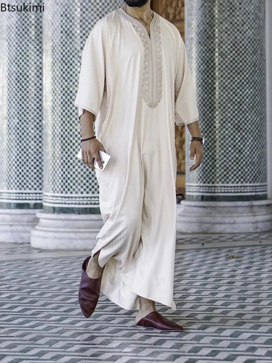 2024 Ramadan Muslim Fashion Abaya for Men Kaftan