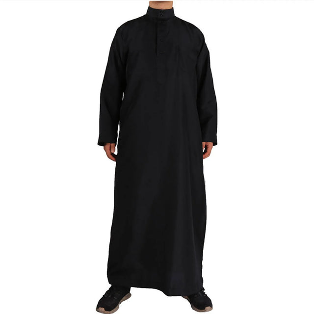 Muslim Fashion Muslim Middle East Men Long Sleeve Arab Crew Neck Islamic Solid Color Kaftan Maxi Dubai Long Jubba Thobe Abaya