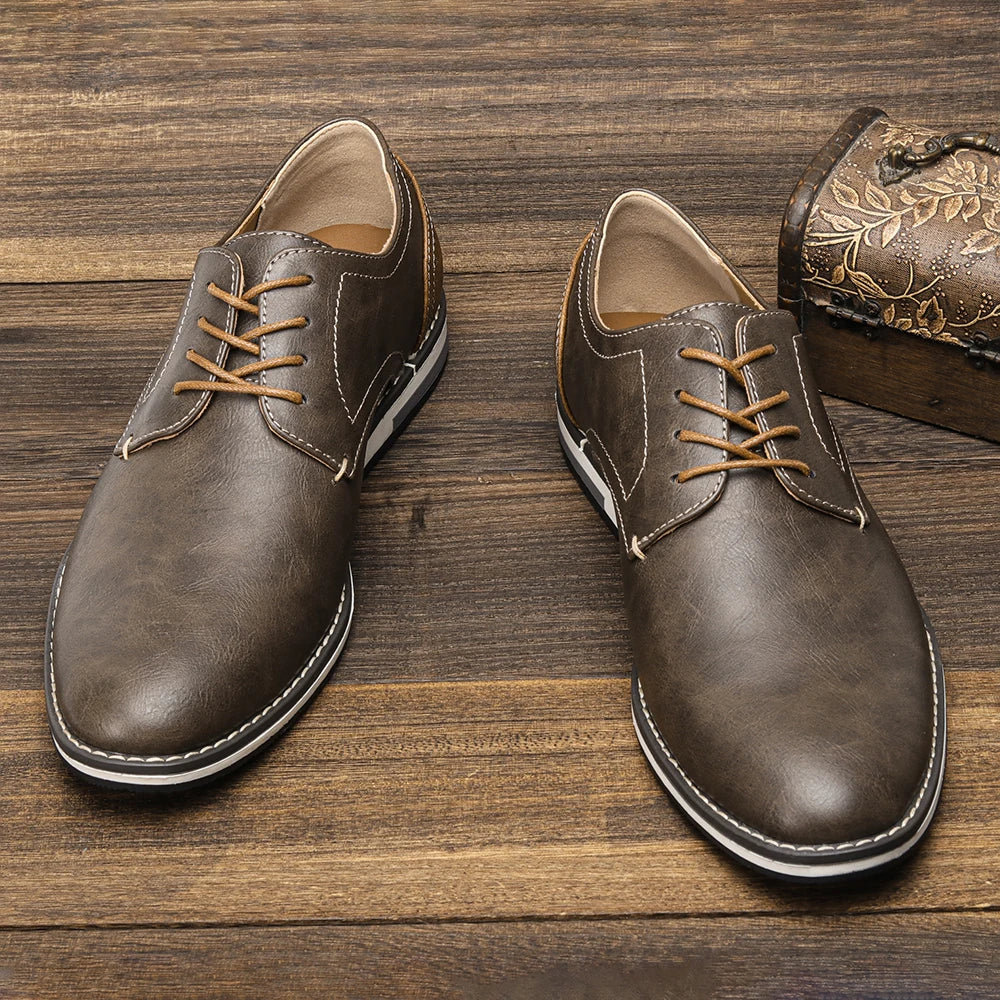 39~49 men shoes brand 2023 fashion comfortable men leather shoes #KD4163 comfortable men leather shoes #KD4163