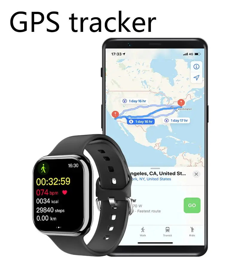 NEW Smart Watch 9 NFC BT Call Heart Rate Sport Fitness Waterproof Amoled Screen Wireless Charging 450 Mah Men watch