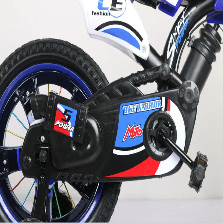New Children's Simulation Motorcycle Children's Bicycle 12-inch Mountain Outdoor Sports Metal Solid Children's Bicycle