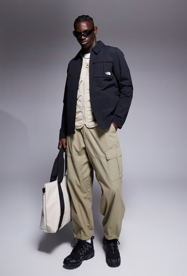 Wool look Slim black extreme pile fleece zip up