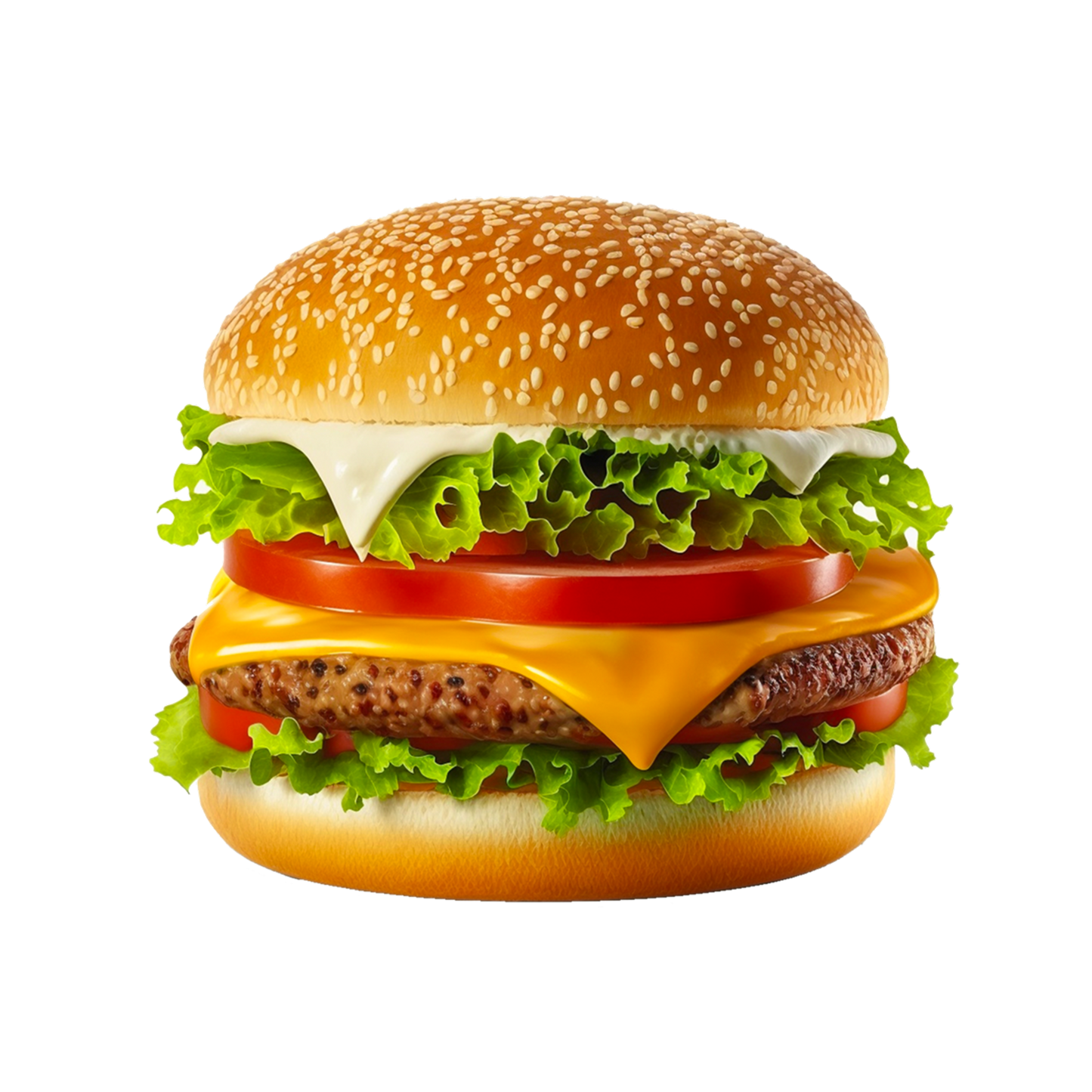 Delicious Burger & Caramelised Ingredients