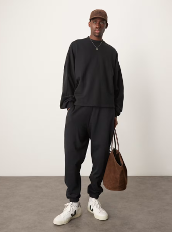 Oversized Wool Bomber Jacket in Mushroom Finish