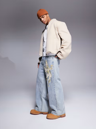 Relaxed Fit Wool Bomber Jacket in Mushroom HueCozy