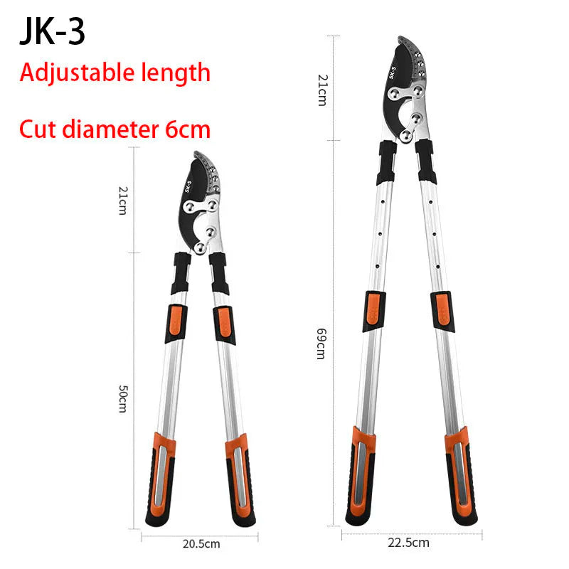 New Telescopic Long Length Scissor Hedge Anvil Shear Anti-Slip Grip Garden Pruning