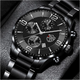 OLEVS Luxury Brand Stainless Steel Waterproof Men Watch