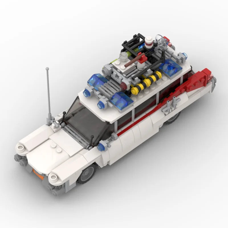 MOC Ideas 10274 For Cadillaced Movie Ghostbustersed ECTO-1 Technical Ghost Car Set Model Building Blocks Kid Toys Christmas Gift