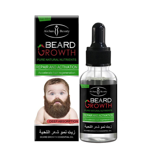 Men Beard Essential Oil Serum Beard Axillary Chest Hair