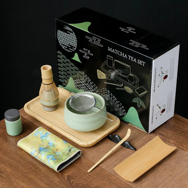 New matcha set japanese matcha ceramic bowl matcha tea spoon tea tools accessories ceramic matcha cup ceremonial matcha spoon