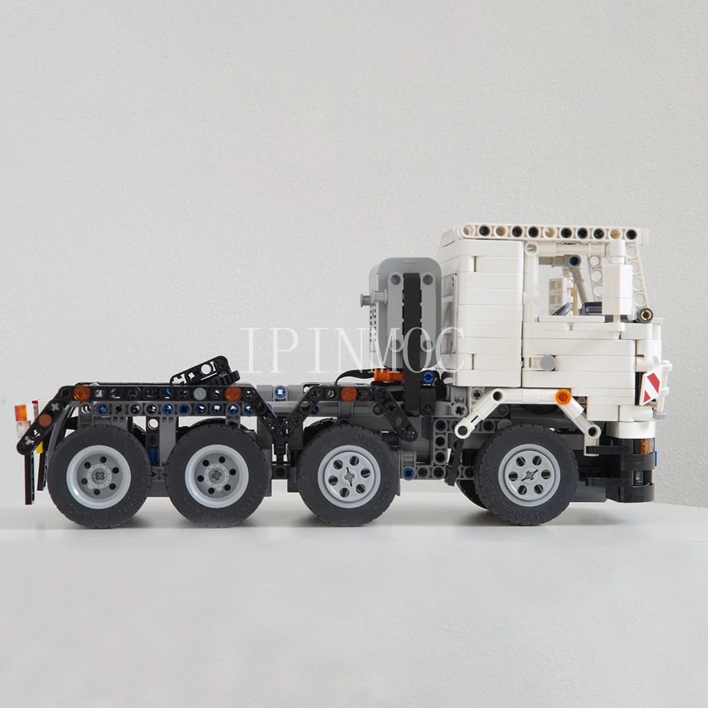 Technology Building Block Moc-17197 Three In One 8x4 Heavy Duty Truck Trailer Remote Control Assembly RC Toy Boy Gift