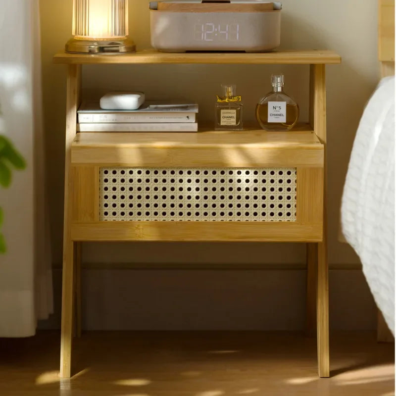 Chic Modern Nightstand Sleek Small Double Bed End Storage Stylish New Wooden Chest