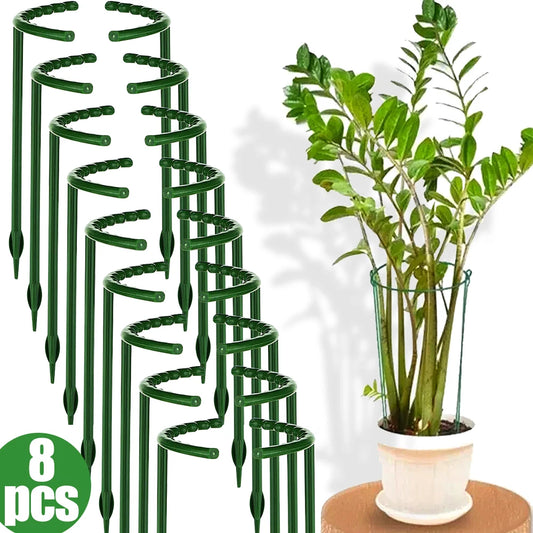 8/4/2Pcs Plastic Plant Support Pile Frame Greenhouse Arrangement Semicircle Fixed Rod