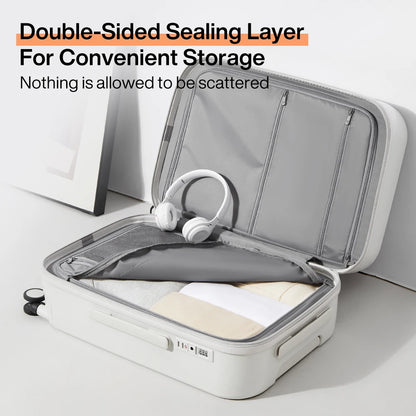 Mixi 2024 New Design Suitcase Carry On Luggage with Cup Phone Holder Hard Shell Rolling Luggage PC Spinner Wheels Trolley Case