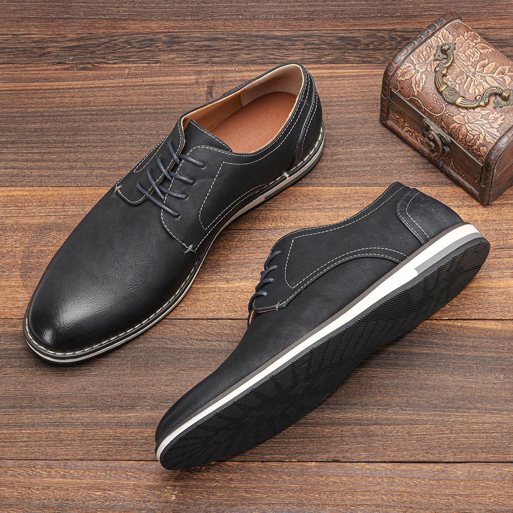 39~49 men shoes brand 2023 fashion comfortable men leather shoes #KD4163  comfortable men leather shoes #KD4163