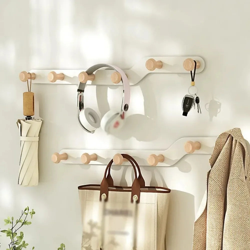 Wall Mounted Coat Racks Creative Living Room Punch Clothes Hat Scarf Key Modern Door Rear Hook Hangers Family Elegant Furniture