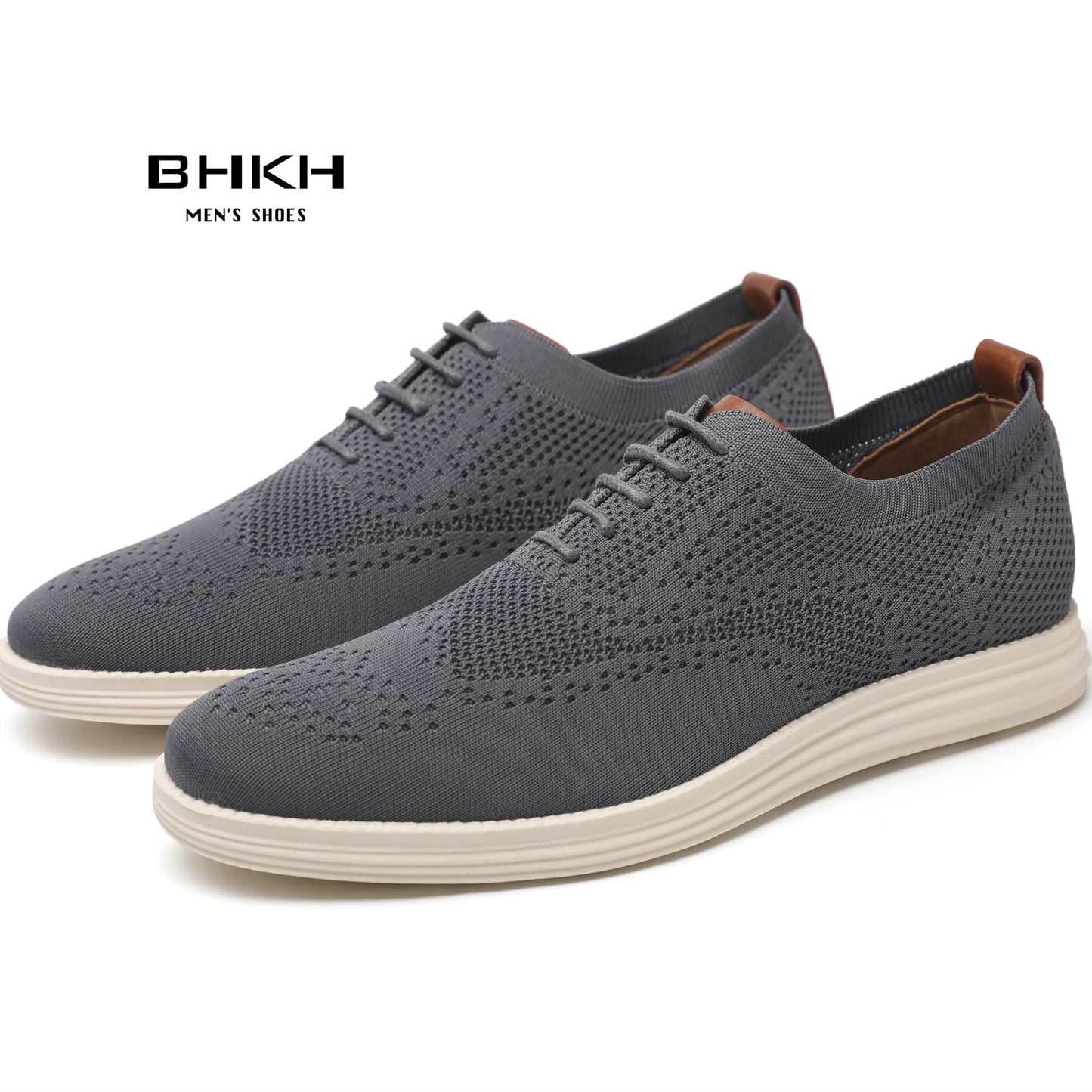 BHKH Male Sneakers Summer Knitted Mesh Casual Shoes Lightweight Casual Shoes Breathable Walking Footwear