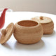 New Round Rattan Boxes with Lid Hand-Woven Multi-Purpose Tray