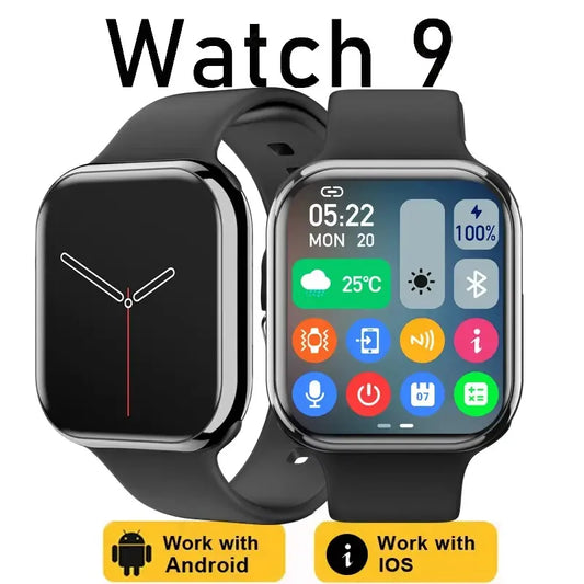 NEW Smart Watch 9 NFC BT Call Heart Rate Sport Fitness Waterproof Amoled Screen Wireless Charging 450 Mah Men watch