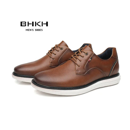 2024 Spring/Summer New Men Shoes Comfy Luxury Brand Men Casual Shoes Lace Up Business Style Dress Shoes BHKH Men