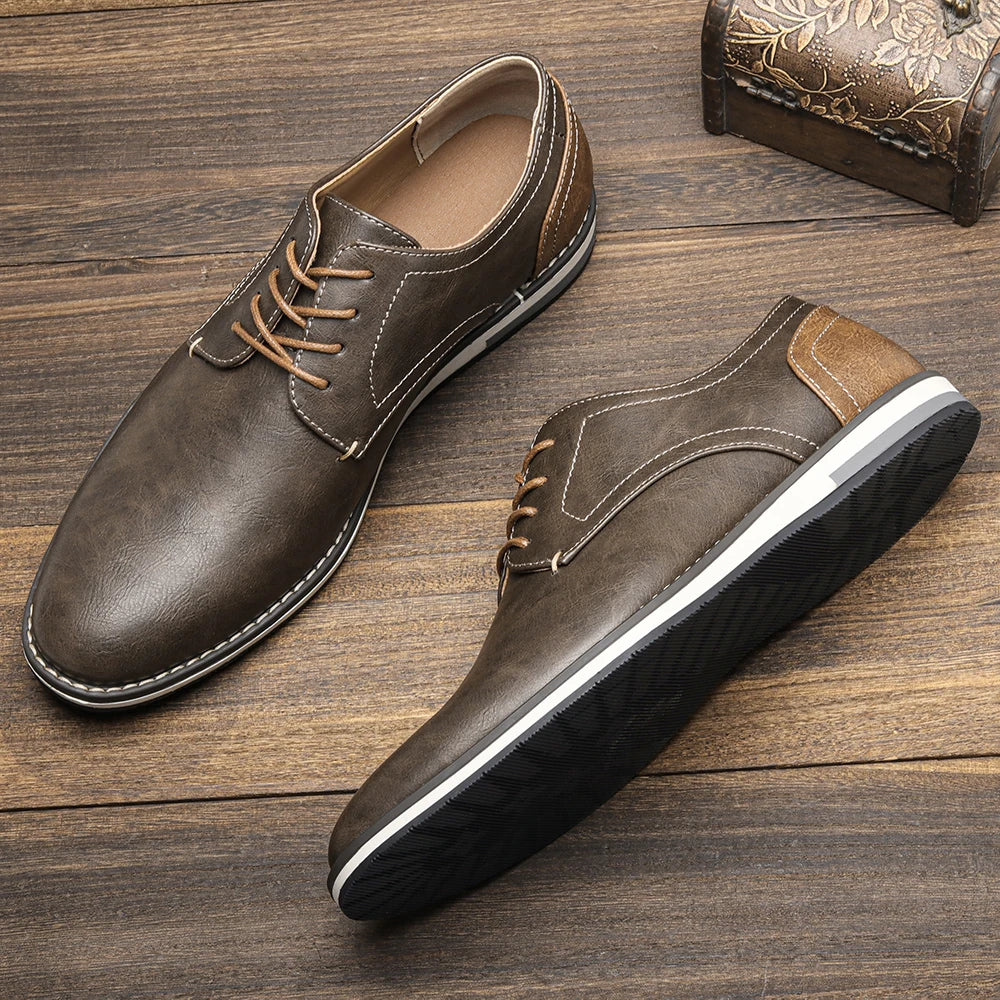 39~49 men shoes brand 2023 fashion comfortable men leather shoes #KD4163  comfortable men leather shoes #KD4163