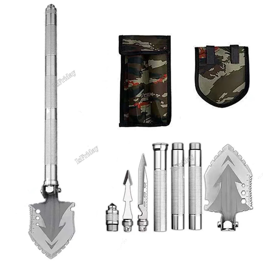 Multi-Function Folding Military Shovel 63cm Outdoor Survival Kit Garden Tools Camping