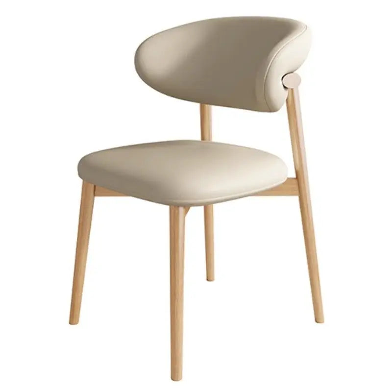 Internet famous Nordic solid wood dining chairs, modern minimalist and luxurious backrest dining tables and chairs, hotel and