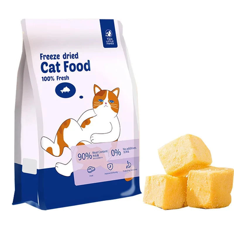 Freeze-dried egg yolks cat snacks into kittens nutrition hair gills egg coagulant freeze-dried meat cat food companion pet food