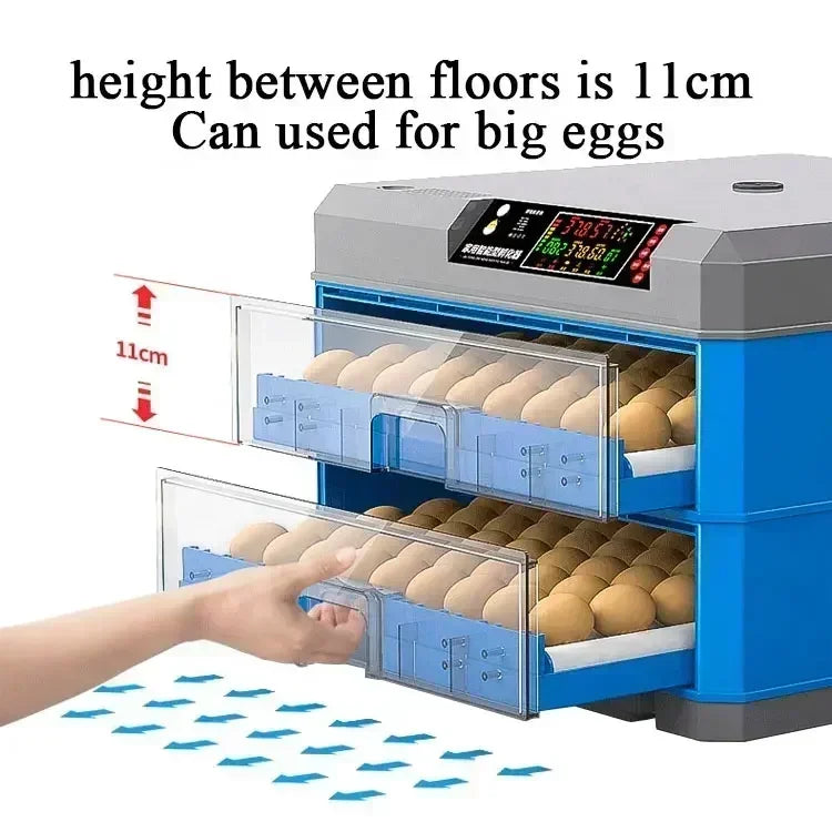 Egg Incubator Fully Automatic Dual Power Hatching Machine Chick Roller