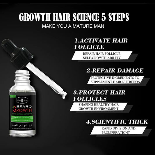 Men Beard Essential Oil Serum Beard Axillary Chest Hair