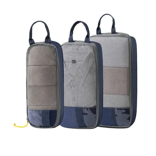 Compressed Packing Cubes Travel Storage Set Cubes Waterproof Suitcase Nylon Portable With Handbag Luggage Organizer