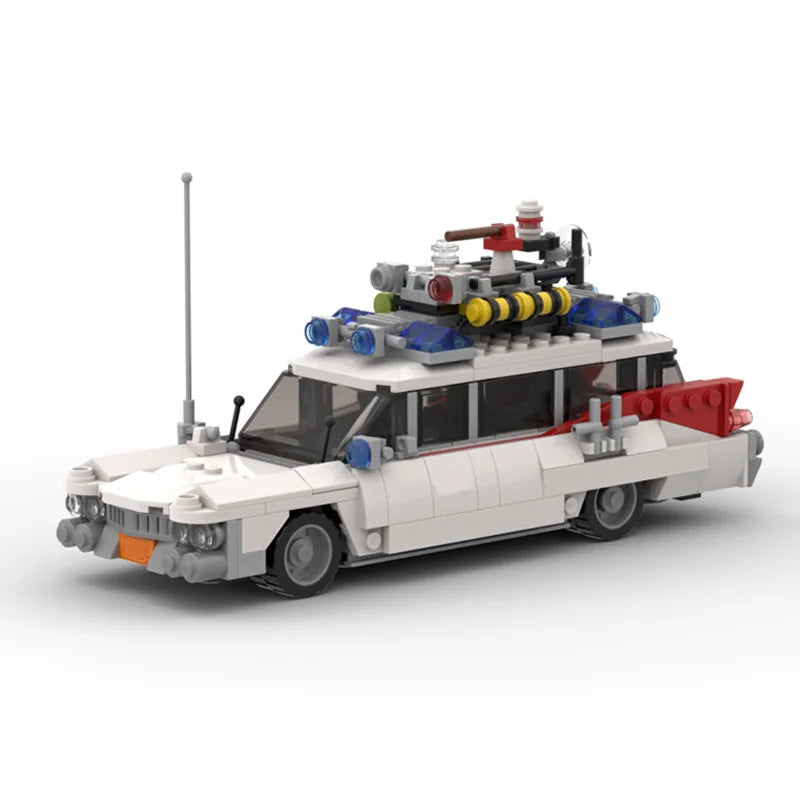 MOC Ideas 10274 For Cadillaced Movie Ghostbustersed ECTO-1 Technical Ghost Car Set Model Building Blocks Kid Toys Christmas Gift