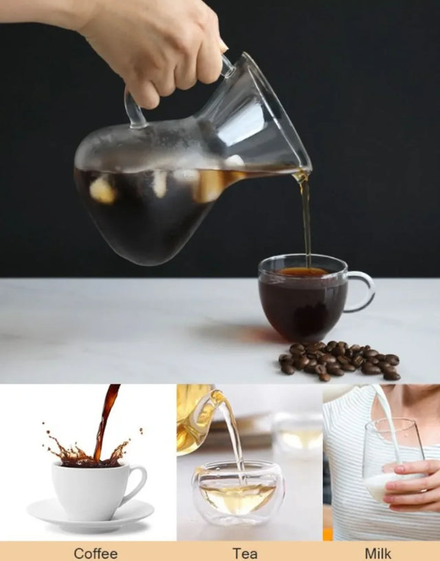 Chemex coffee pot Pour Over Coffee Brewer with Stainless Steel Coffee Filter High borosilicate glass material coffee kettle