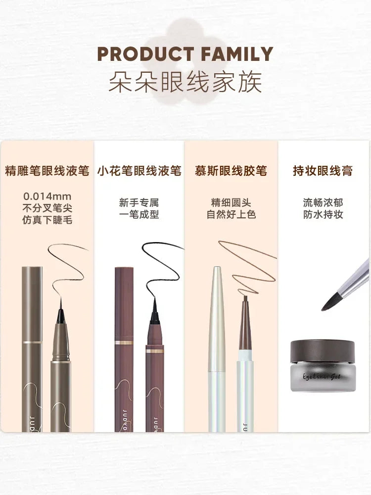 Judydoll New Black Liquid Eyeliner Pencil Waterproof 24 Hours Long Lasting Eye Makeup Smooth Superfine Eye Liner Pen