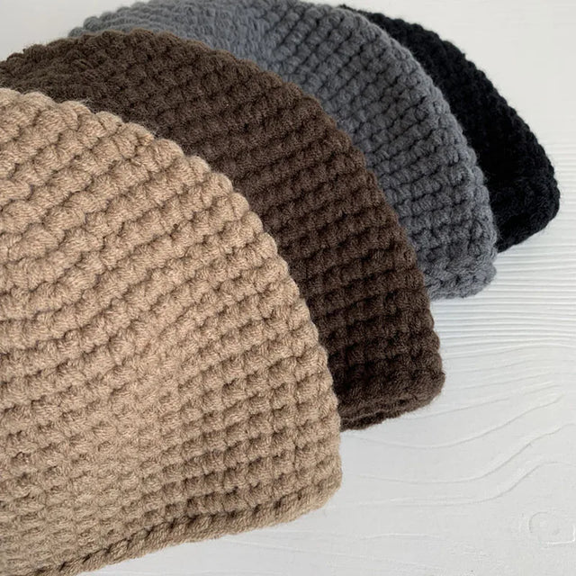 Winter Hand-Knitted Muslim Men Prayer Hats Islamic Ramadan Jewish Kippah Warm Head Wrap Caps Mitzvah Hat