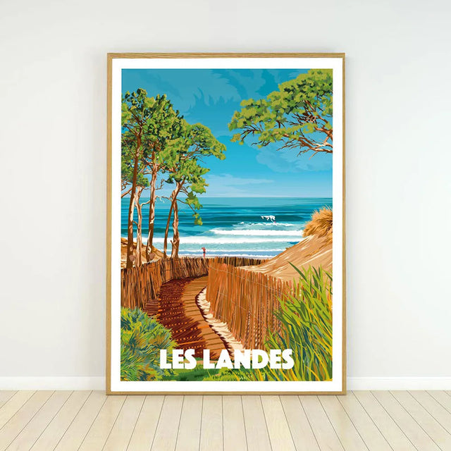 Landes Montpellier Landscape Poster Saint Malo City Travel Canvas Painting Modern Wall Art Print Pictures