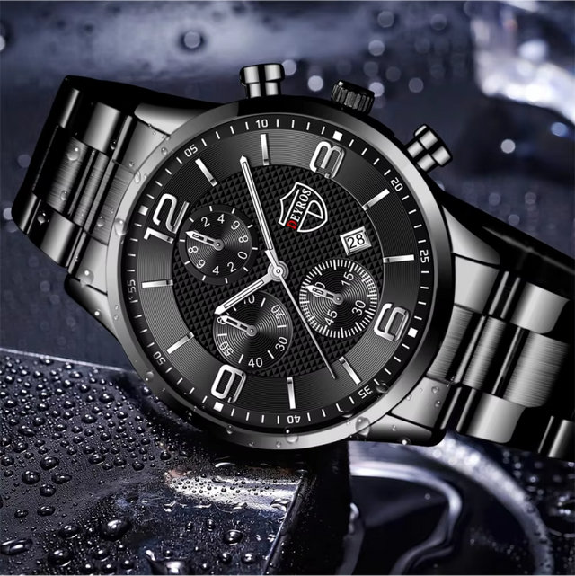 OLEVS Luxury Brand Stainless Steel Waterproof Men Watch