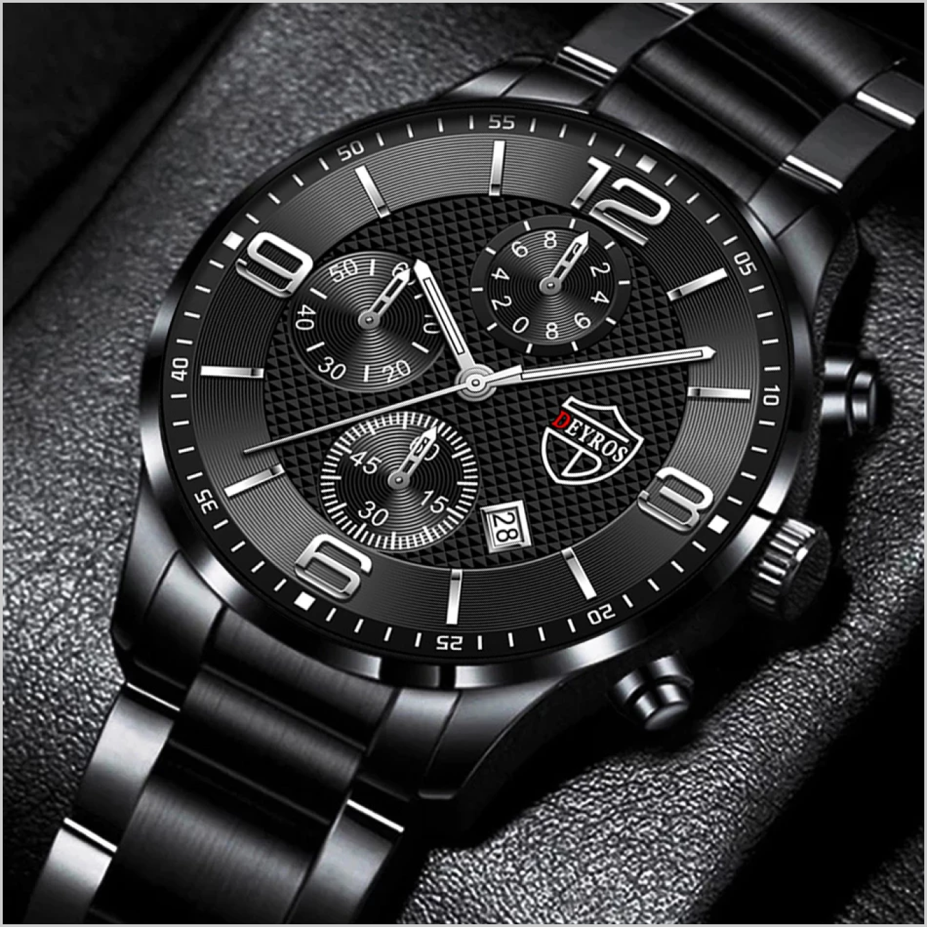 Luxury Mens Watches Waterproof Double Display Wristwatch LED Alarm Clock Watch for Men Sport Watch Men